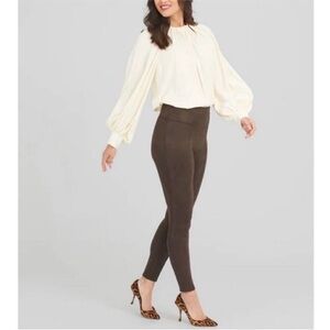 Spanx Faux Suede Chocolate Brown High Rise
Shaping Leggings